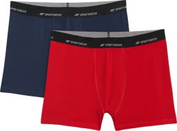 4f Bokserki męskie 4F M080 2-pak granatowe, czerwone 4FWMM00UBXSM080 90S XL