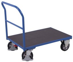 Variofit Wózek platformowy jednoburtowy, wym. 1730 x 800 x 1015 mm, 1000 kg (kolor: niebieski)