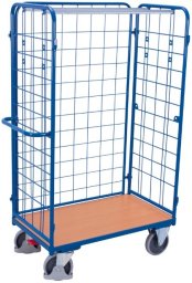 Variofit Wysokie wózki do paczek, 3 ściany 1390 x 825 x 1820  mm wys. nośność 500 kg (kolor: antracytowy)