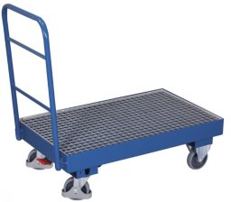 Variofit Stalowa, mobilna wanna ociekowa z kratownicą o pojemności 45 l wym. 1100 x 600 mm