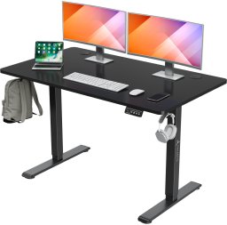 Biurko Triadyn Biurko WorkBase 1206 Elektryczna Regulacja Wysokości Uchwyty 120x60cm Czarne