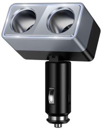 Ładowarka Hoco Rozdzielacz gniazda zapalniczki Hoco 2 porty max 240W/24V Z65 czarna