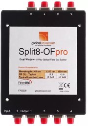 Digiality Splitter optyczny 1/8 Global Invacom Split8-OFpro FC/PC 10,1 dB PLC ABS