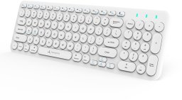 Triadyn Zestaw Bezprzewodowy DAPHNIS Klawiatura Draco i Mysz Eirene 1600DPI RGB Bluetooth + 2.4GHz Biały