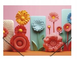 Panta Plast Teczka A4 PP na gumkę z nadrukiem Modern Flowers
