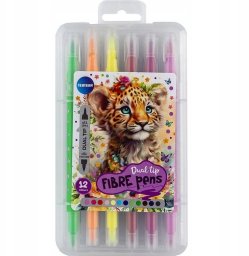 Centrum Flamastry dwustronne 12 kolorów