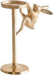 Beliani Świecznik KOSOR Metal 25 cm Złoty