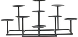Beliani Świecznik LAMEGO Metal 23 cm Czarny