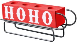 Beliani Świecznik KUHMO Czerwony Metal