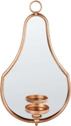 Beliani Świecznik wiszący BAZARNES Metal 45 cm Złoty