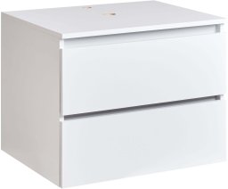 Beliani Wisząca szafka pod umywalkę SERRA 60 cm Biały