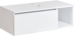 Beliani Wisząca szafka pod umywalkę RUPANCO 80 cm Biały