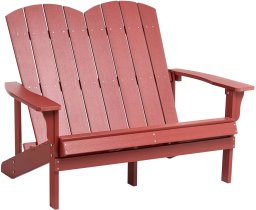 Beliani Ławka ogrodowa ADIRONDACK 125 cm Czerwony