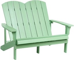 Beliani Ławka ogrodowa ADIRONDACK 125 cm Jasnozielony