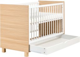 Beliani Łóżeczko dziecięce z szufladą GUNNAR 60 x 120 cm Biały