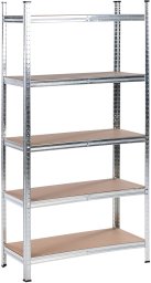 Beliani Regał magazynowy XITTA Metal 180 cm Srebrny