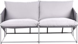 Beliani Sofa ogrodowa dla 2 osób PONTE Metal Szary