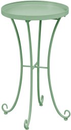 Beliani Stolik ogrodowy CAVINIA 40 cm Metal Zielony