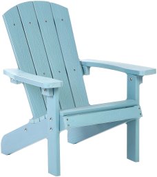 Beliani Krzesło ogrodowe dla dzieci jasnoniebieskie ADIRONDACK