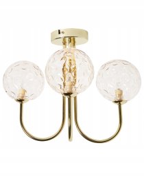 Lampa sufitowa Beliani Lampa sufitowa ANADYR Szkło Beżowy