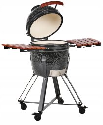 Beliani Grill węglowy KAMADO Ceramika Czarny