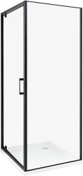 Beliani Kabina prysznicowa DARLI 70 x 70 x 185 cm Czarny