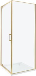 Beliani Kabina prysznicowa DARLI 70 x 70 x 185 cm Złoty