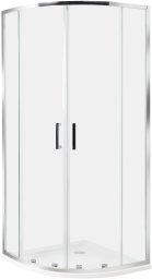 Beliani Kabina prysznicowa JUKATAN 80 x 80 x 185 cm Srebrny