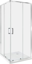 Beliani Kabina prysznicowa TELA 80 x 80 x 185 cm Srebrny