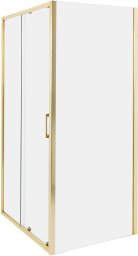 Beliani Kabina prysznicowa YORO 80 x 100 x 185 cm Złoty