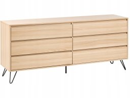 Beliani Komoda 6 szuflad CARDIGAN Jasnobrązowy