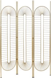 Beliani 3-panelowy parawan pokojowy NOALE złoty 135 cm 170 cm