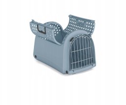iMac Linus Cabrio, transporter, dla psa/kota, błękitno szary, 50x32x34,5