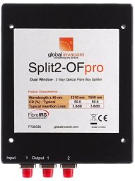 Digiality Splitter optyczny 1/2 Global Invacom Split2-OFpro FC/PC 3,65 dB PLC ABS