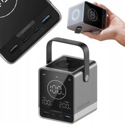 Powerbank Cuktech Powerbank Cuktech 300W 40000mAh z ładowaniem bezprzewodowym 2x USB-C + 2x USB-A - czarny