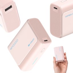 Powerbank Cuktech Powerbank Cuktech CP13 30W 10000mAh USB-C + USB-A - różowy