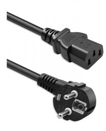 Qoltec Kabel zasilający Qoltec wtyczka kątowa SCHUKO CEE 7/7 (E/F) | IEC C13 1,5m 3 * 0.5 mm2