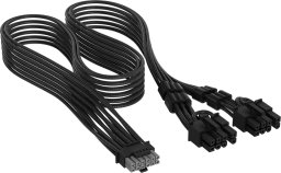 Corsair Premium Sleeved 12V-2x6 do 2x 6+2-Pin-PCIe kabel, Universal - czarny