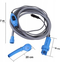 Retoo PRYSZNIC TURYSTYCZNY DO KĄPANIA SURVIVAL CAMPING 12V