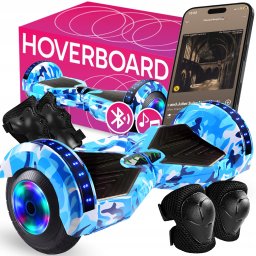 Retoo HOVERBOARD DESKOROLKA ELEKTRYCZNA LED GŁOŚNIK BT 8 CALI