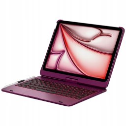 Etui na tablet SUPERO Etui Typecase Edge z klawiaturą do iPad  Air 11" M2 2024 / M3 2025 / M4 2026 malinowy