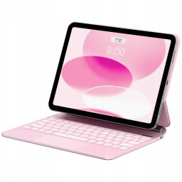 Etui na tablet 4kom.pl Etui Typecase Edge z klawiaturą do iPad  11" (A16) 2025 / iPad 10.9" 2022 różowy