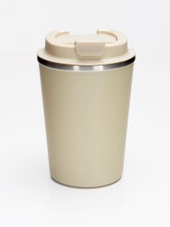 Dr.Bacty Szczelny kubek termiczny Terra RCS 300ml Stal z recyklingu - Piaskowy Beż