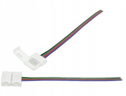 Lamex Złącze taśmy LED RGB 10mm, zatrzask z przewodami.