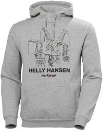 Helly Hansen Bluza męska z kapturem szara kangurka sportowa na codzień