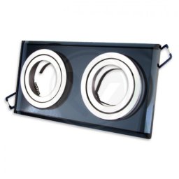 Zext Oprawa halogenowa dwugłowicowa czarna IP20