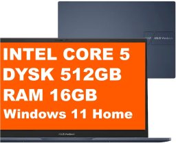 Laptop Asus ASUS Vivobook 14 / X1404VAP-V14.C58256 / Intel Core 5 / 16GB / 512GB / Intel Graphics / FullHD / Win 11 / Niebieski