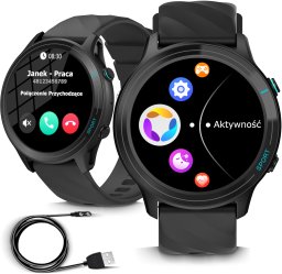 Smartwatch GepardWatches Smartwatch IP 68 Monitor zdrowia Bluetooth, Wodoodporny Menu PL Rozmowy