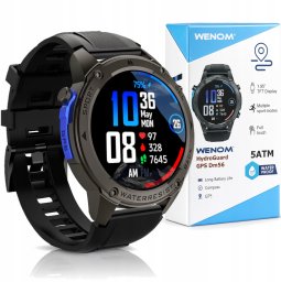 Smartwatch Wenom Smartwatch Wenom DM56 Sportowy Męski Damski GPS Wodoodporny PL Pływanie