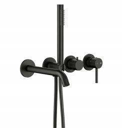 KFA 5039-411-81 / KFA / MOZA / ZESTAW WANNOWY PODTYNKOWY Z BATERIĄ 3-OTW, 2-FUNK BLACK /